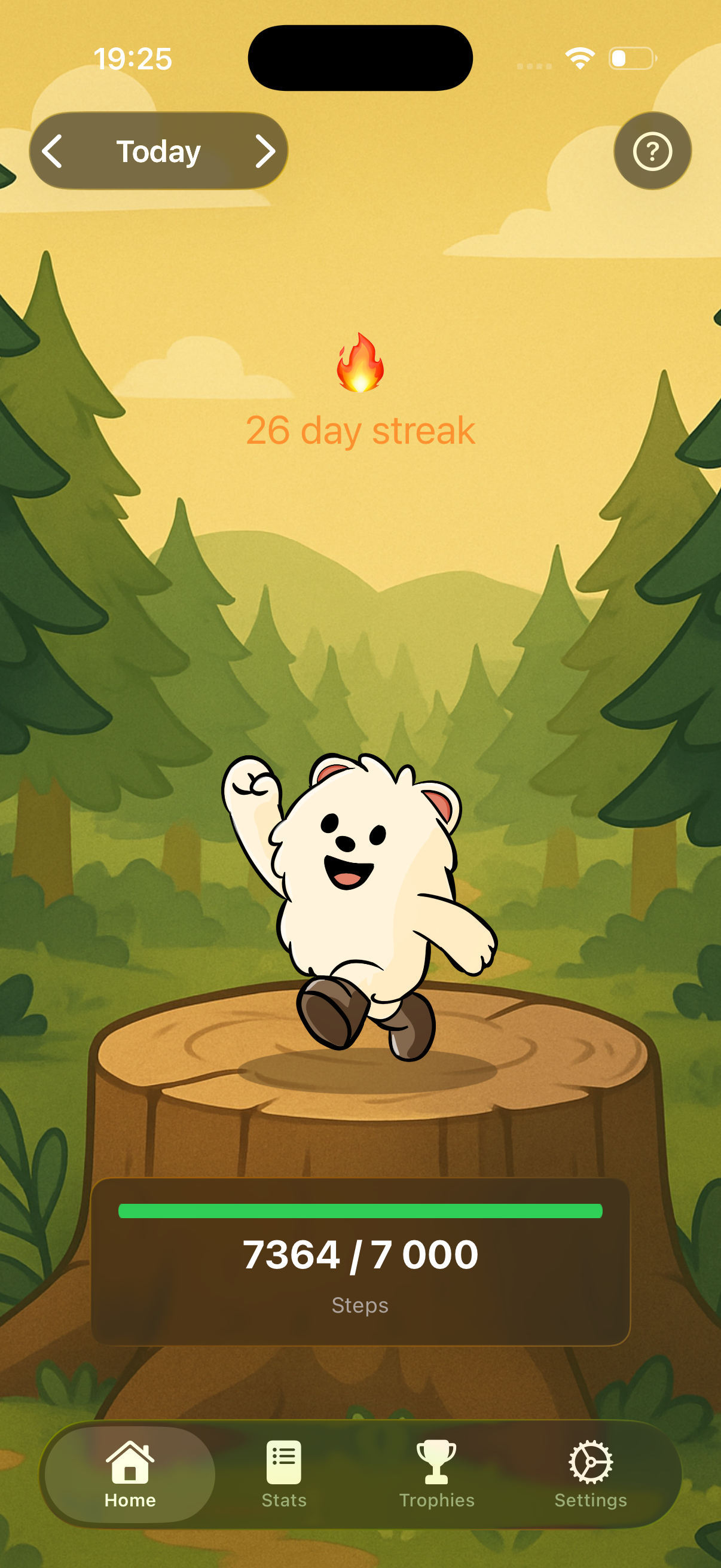 Lufsa daily goal screen
